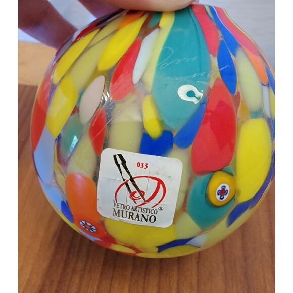 Signed Murano Millefiori Bud Vase – Imperio Rossi – Vetro Artistico #033 –... - Picture 5 of 11
